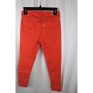 LEVIS Legging Womens W27 Pink Coral Skinny Stretch Jeans Size 27‎